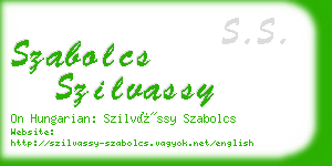 szabolcs szilvassy business card